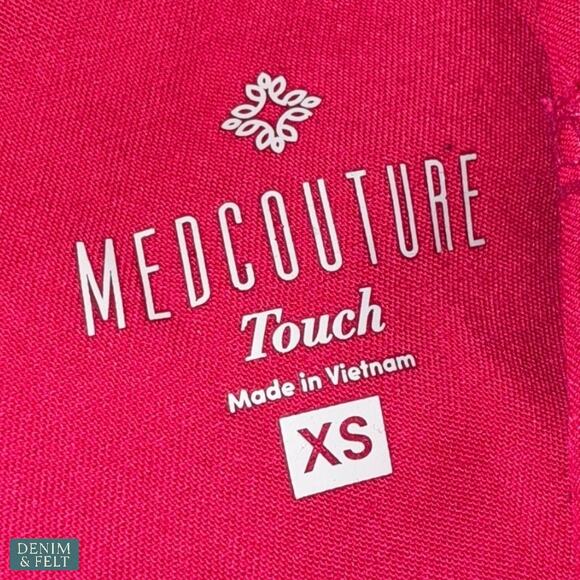 Med Couture Touch XS Pink Jogger Scrub Pants Drawstring Waist Stretch Comfort - Picture 7 of 8